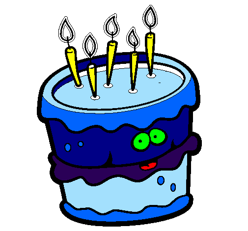 Desenho de Bolo de aniversário 2 pintado e colorido por Usuário não  registrado o dia 29 de Dezembro do 2010