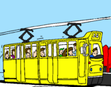 Desenho Eléctrico com passageiros pintado por otavio