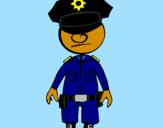 Desenho Agente de polícia pintado por witor
