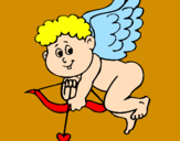 Desenho Cupido pintado por yago  e  julia