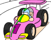 Desenho Carro de corrida pintado por Aline