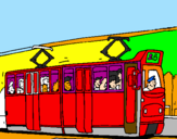 Desenho Eléctrico com passageiros pintado por afonsog