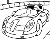 Desenho Carro de corridas pintado por kauan