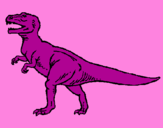 Desenho Tiranossaurus Rex pintado por giovanna e gabriella