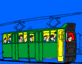 Desenho Eléctrico com passageiros pintado por nadim24