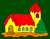 Desenho Casa pintado por Pai Natal Salome