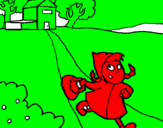 Desenho Capuchinho vermelho 3 pintado por STEVAO