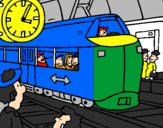 Desenho Estação de caminhos de ferro pintado por nadim45