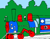 Desenho Locomotiva  pintado por junior
