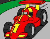 Desenho Carro de corrida pintado por Bruno