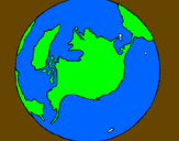 Desenho Planeta terra pintado por machadinho