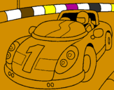 Desenho Carro de corridas pintado por lucas
