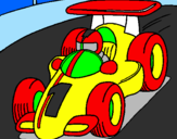 Desenho Carro de corrida pintado por ruben