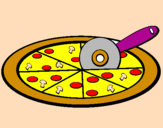 Desenho Pizza pintado por franciele mariano