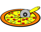 Desenho Pizza pintado por juliana
