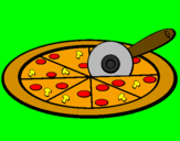 Desenho Pizza pintado por karolinda
