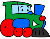 Desenho Comboio pintado por f