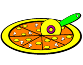 Desenho Pizza pintado por evellny