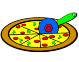 Desenho Pizza pintado por sophia