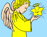 Desenho Anjo e estrela pintado por igorRafa