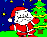 Desenho Papai Noel pintado por erick