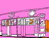 Desenho Eléctrico com passageiros pintado por ivan
