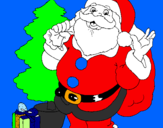 Desenho Santa Claus e uma árvore de natal pintado por alex 12965