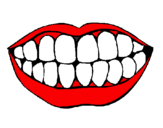 Desenho Boca e dentes pintado por gyovana rocha bonita