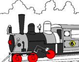 Desenho Locomotiva  pintado por lucas