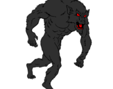 Desenho Homem lobo pintado por ederson