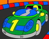 Desenho Carro de corridas pintado por Guilherme