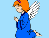 Desenho Anjo a orar pintado por  ana clara