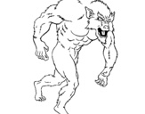 Desenho Homem lobo pintado por barbara