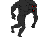 Desenho Homem lobo pintado por amanda