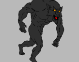 Desenho Homem lobo pintado por rei satroy