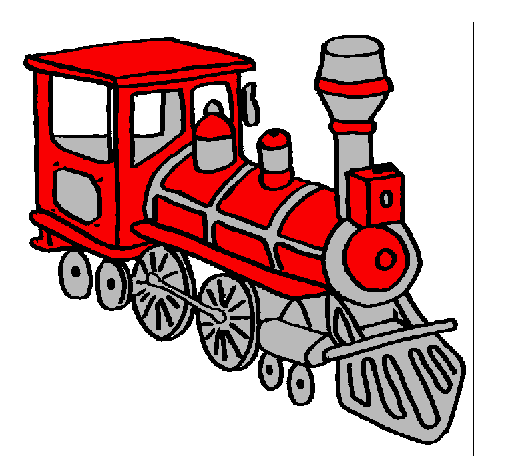 Desenho Comboio pintado por Trem
