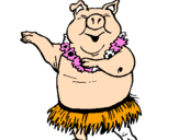 Desenho Porco havaiano pintado por NICOLAS
