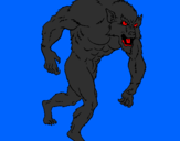 Desenho Homem lobo pintado por gabriel venega