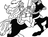Desenho Cavaleiro a cavalo pintado por NICOAS