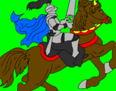 Desenho Cavaleiro a cavalo pintado por MATHEUS S. GOMES