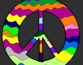 Desenho Símbolo da paz pintado por Paaz sempre !