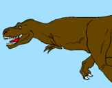 Desenho Tiranossaurus Rex pintado por fran