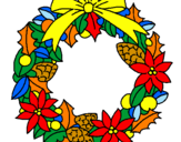 Desenho Coroa de flores natalícias pintado por natal.9