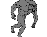 Desenho Homem lobo pintado por krutiy