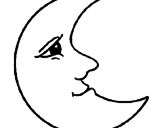 Desenho Lua pintado por 00