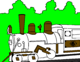 Desenho Locomotiva  pintado por anónimo