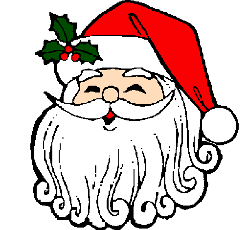 Desenho de Rosto de Papai Noel para o natal para Colorir - Colorir.com