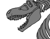 Desenho Esqueleto tiranossauro rex pintado por GEDEÃO