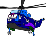 Desenho Helicoptero de resgate pintado por JOÃO