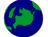 Desenho Planeta terra pintado por josé